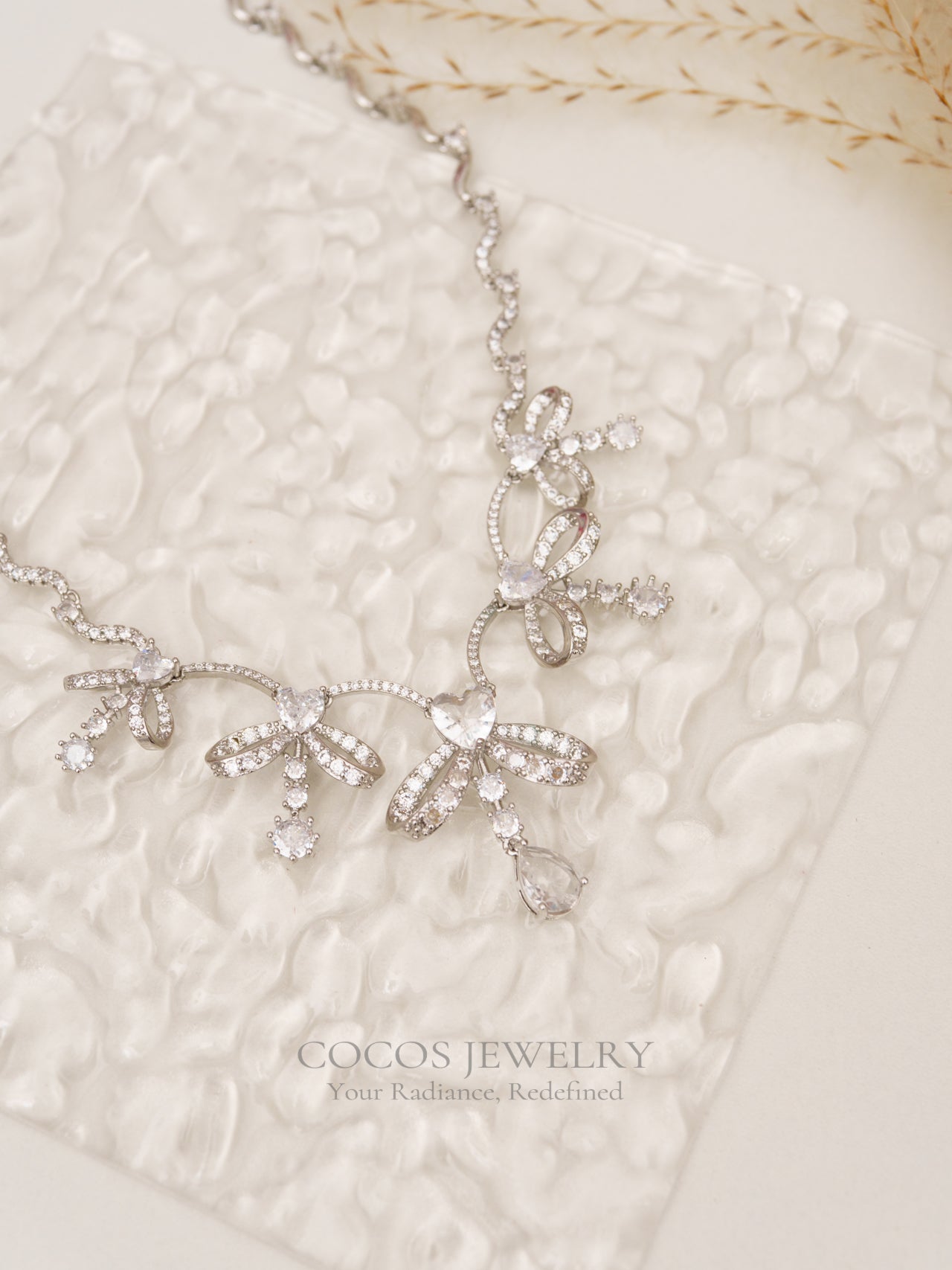 Diamond Ribbon Necklace