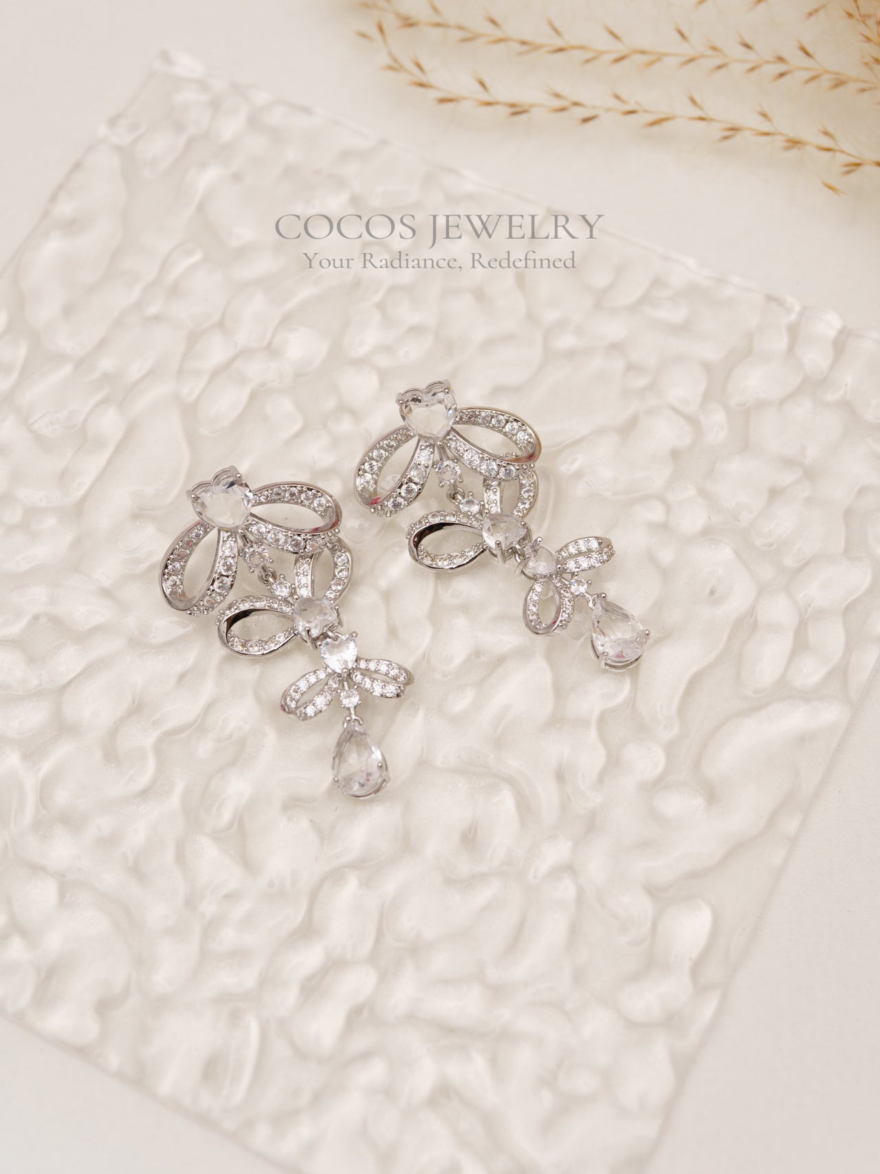 Butterfly Drop Diamond Earrings