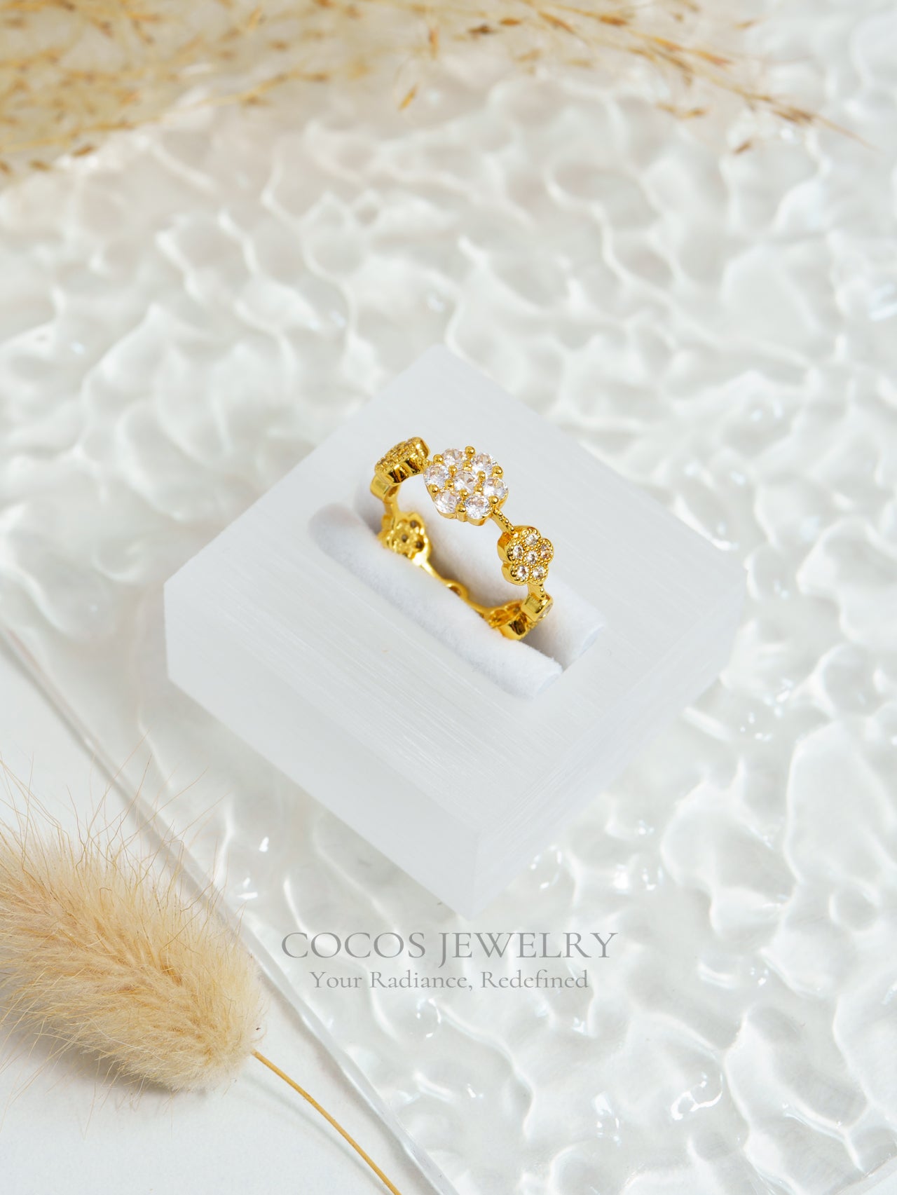 Snowflake Diamond Ring