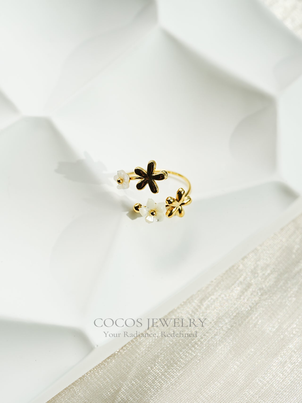 Personalized Flower Ring