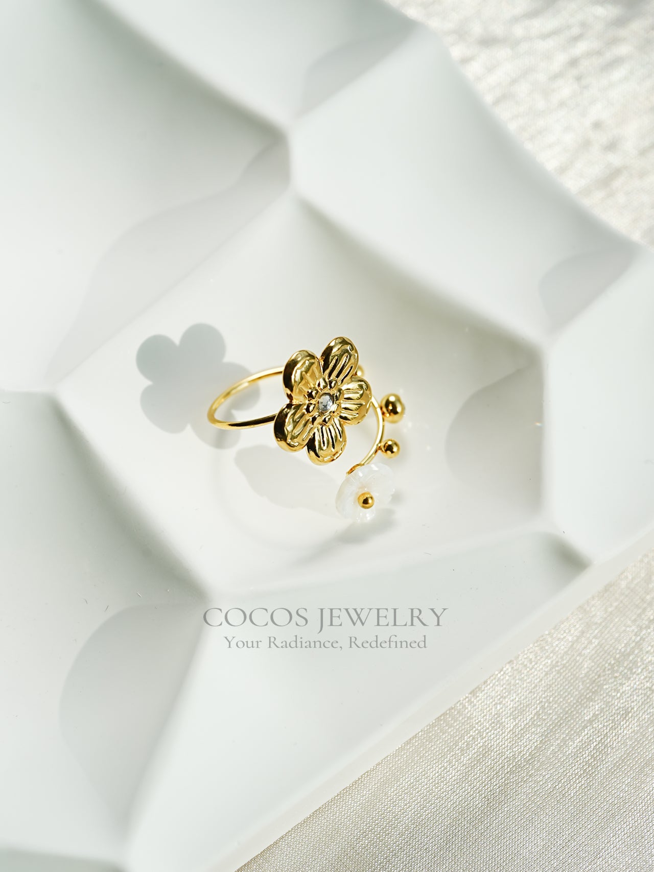 Personalized Flower Ring