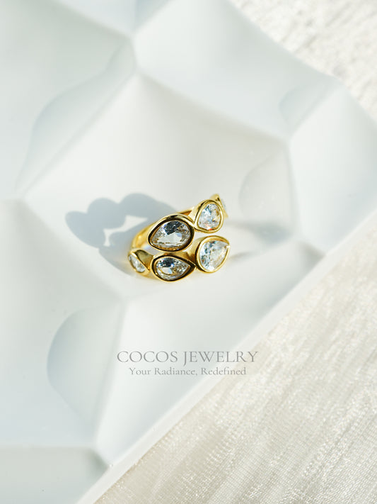 Water Drop Diamond Ring