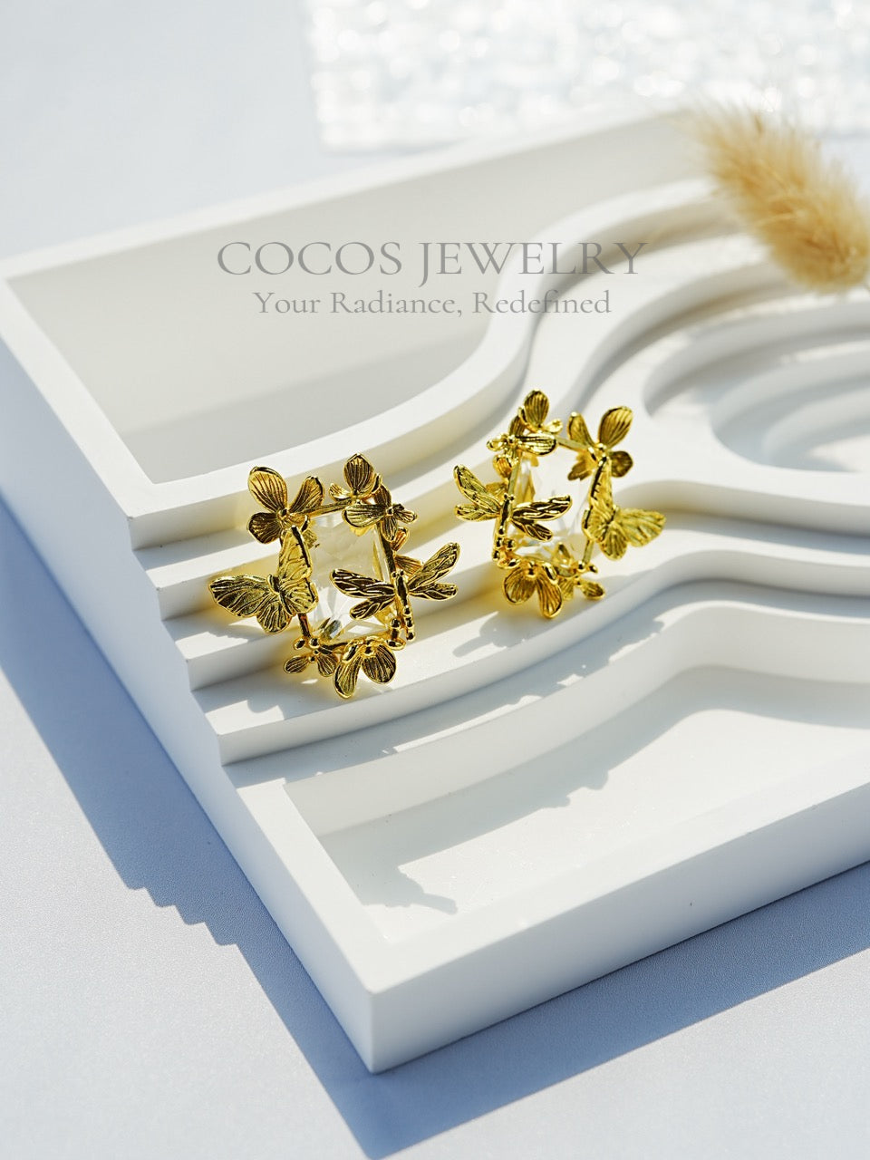 Flower Butterfly Earrings
