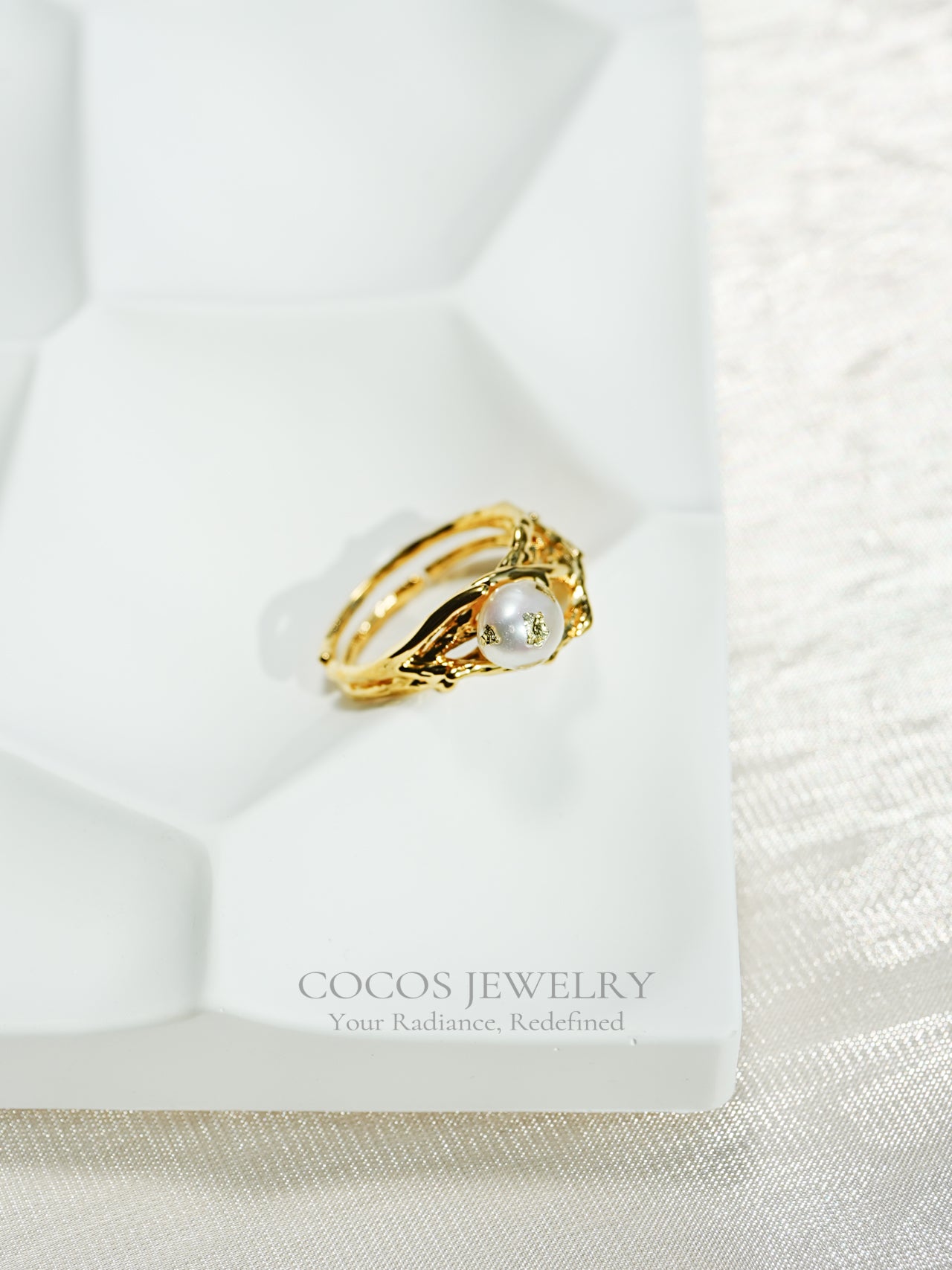Irregular Pearl Ring