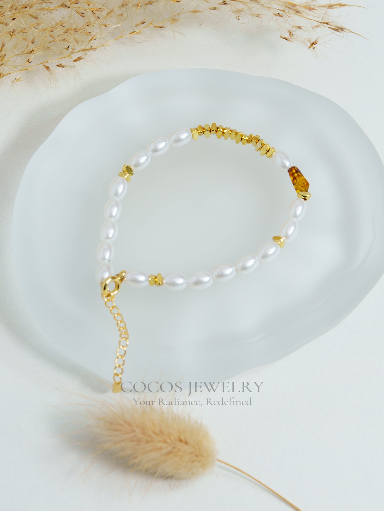 Tiger Eye Pearl Bracelet