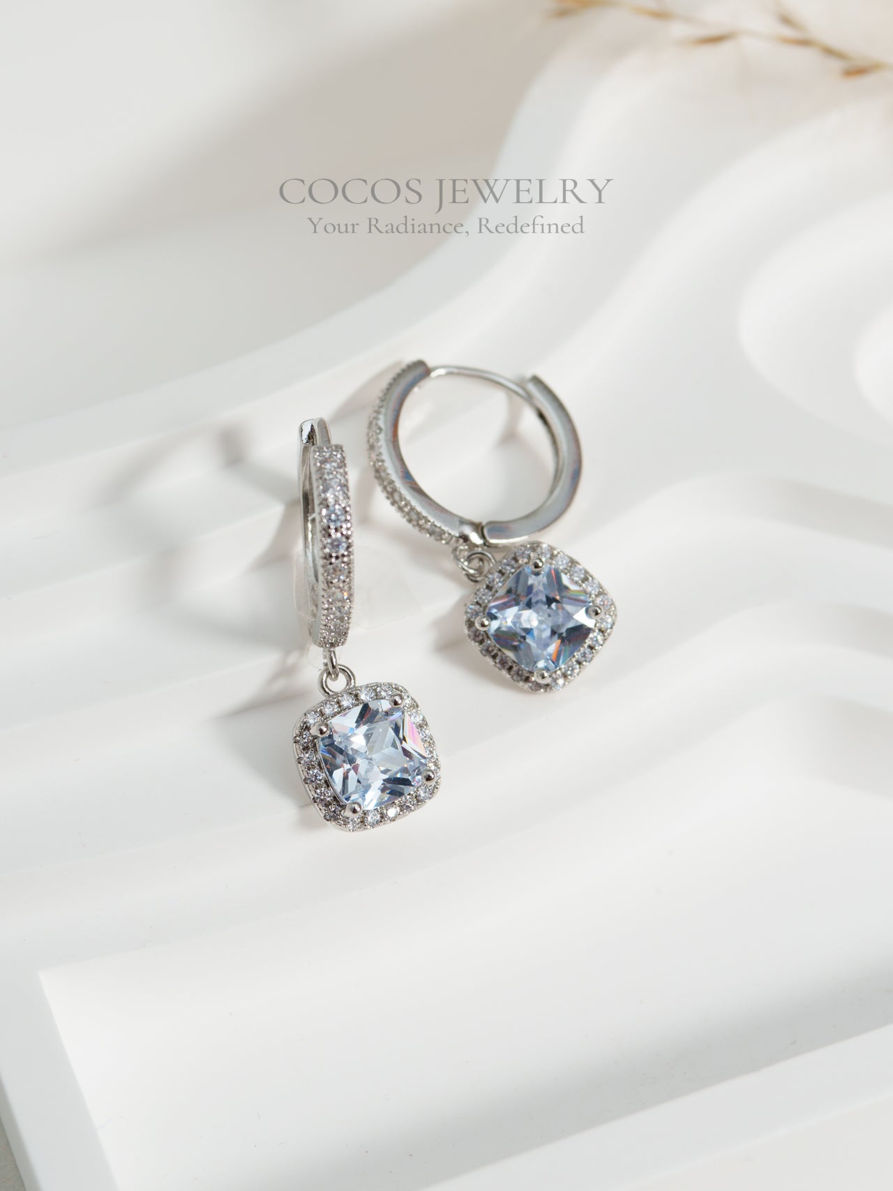 Square Diamond Earrings