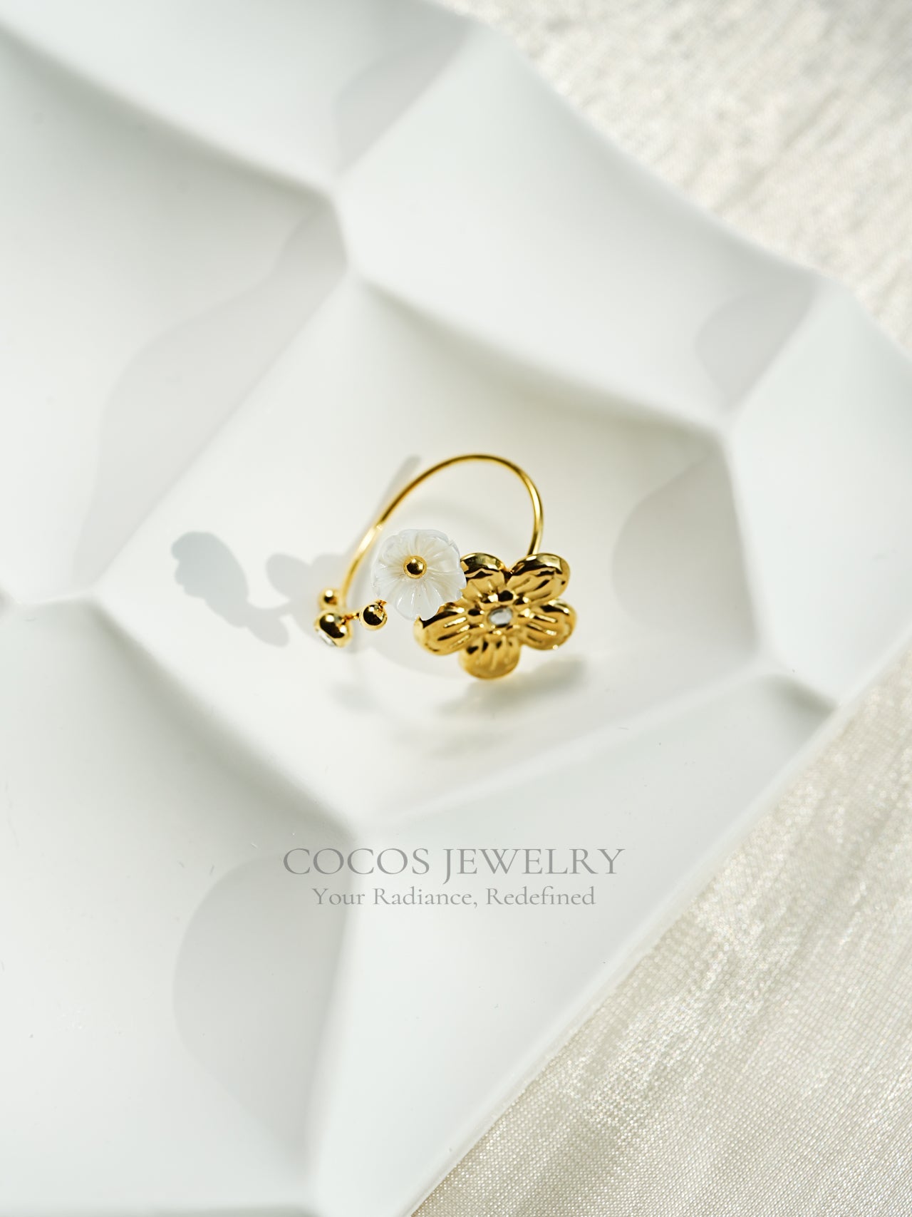 Personalized Flower Ring
